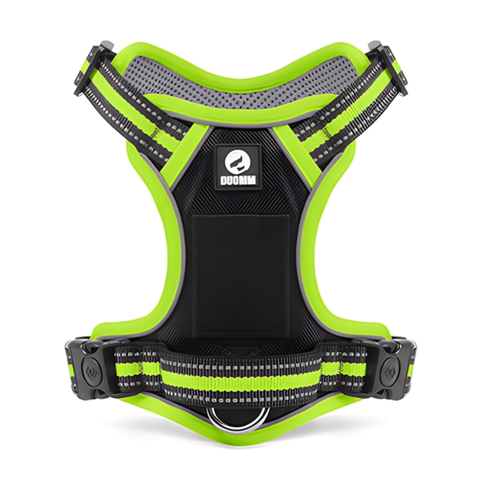 NOYAFA No Pull Dog Harness, 2 Leash Attachments Reflective Dog Vest Harness, Breathable Mesh Adjustable Soft Padded Pet Vest with Easy Control Handle for Small to Large Dog (Green, M) at Walmart