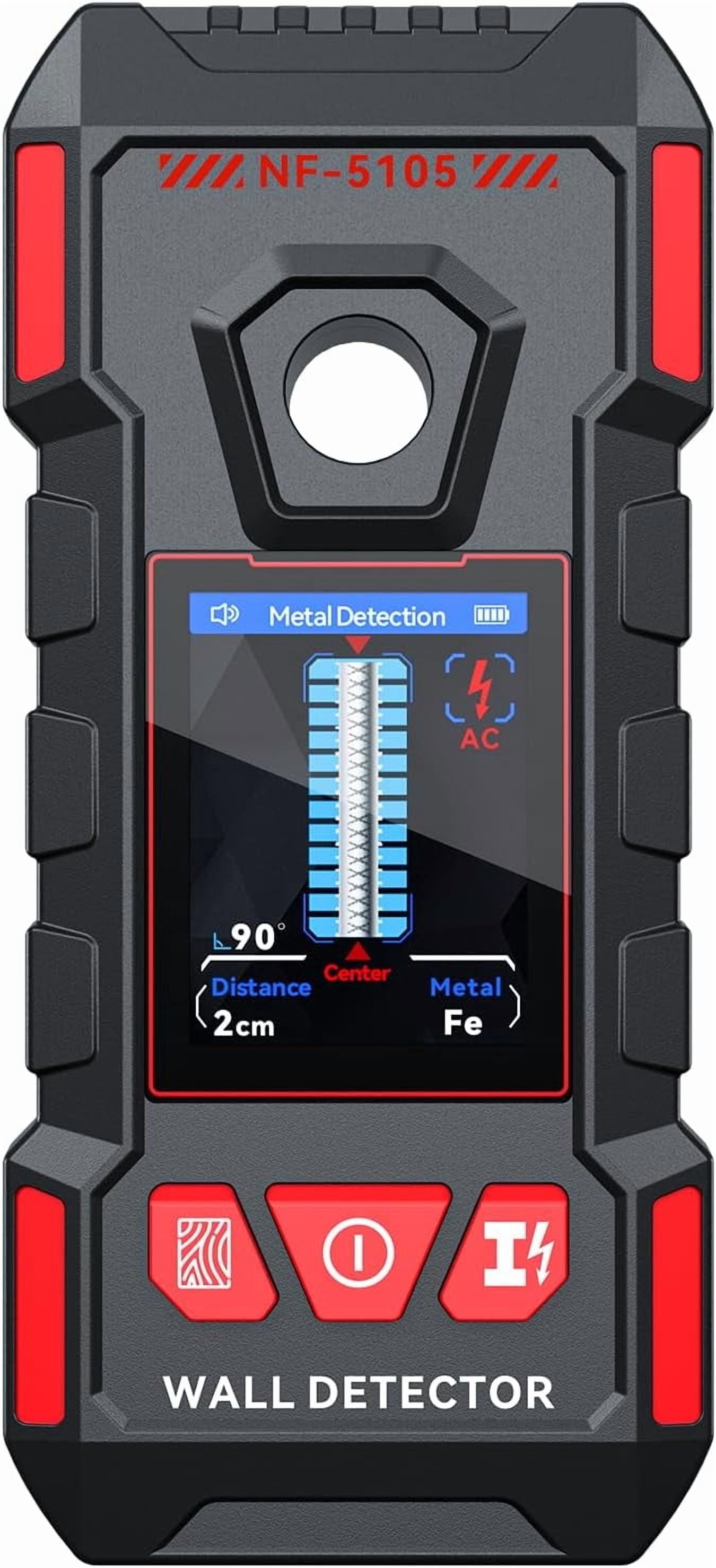 NOYAFA Stud Finder for Walls, Rechargeable Stud Finder Wall Scanner with Upgraded Intelligent Chip for Wood Metal Studs AC Wires Joists Pipes, Support HD LCD Display and Voice, Accurate Positioning