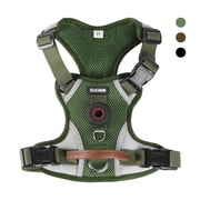 NOYAFA Triple-Layer Breathable Mesh Adjustable Dog Harness, Green, S 13.5" to 19.5" Chest Size