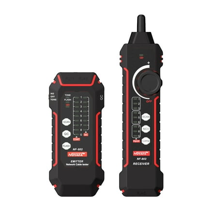 NOYAFA Wire Tracker RJ11 RJ45 Tester Line Finder, Ethernet LAN Multifunction Anti-Interference Network Cable Tester for Network Maintenance Collation, Telephone Line Test (NF-802)