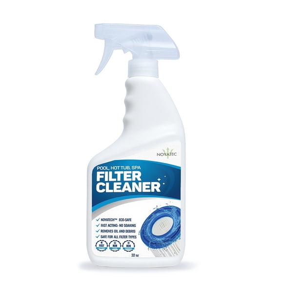 NOYATECH Filter Cleaner for Spa, Pool & Hot Tub No Soak, Fast-Acting Spray | Removes Oil, Grease & Grime | Safe for All Cartridge Filters | Non-Toxic, No Residue