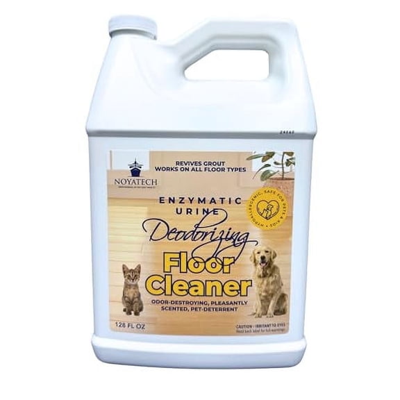 NOYATECH Pet Floor Cleaner Enzymatic Degreaser & Odor Eliminator, Pet-Safe, Non-Toxic, Eco-Friendly, 128 oz