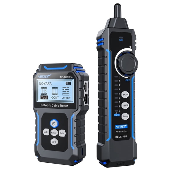 NOYAFA NF-8209Pro Network Cable Tester, Wire Tracing & Mapping, PoE Test, Length up to 350m, CAT5/CAT6, Rechargeable