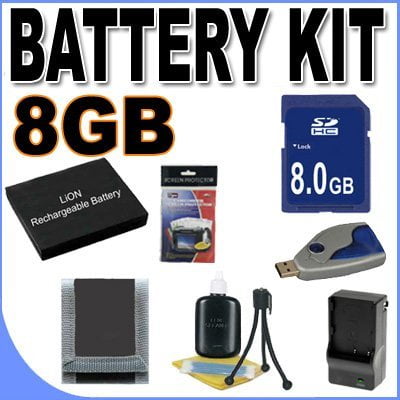 NP-45 Lithium Ion Replacement Battery BigVALUEInc Accessory Saver 8GB Bundle for Fuji Finepix J & Z Series Digital Came
