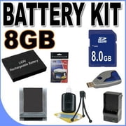 NP-45 Lithium Ion Replacement Battery BigVALUEInc Accessory Saver 8GB Bundle for Fuji Finepix J & Z Series Digital Came