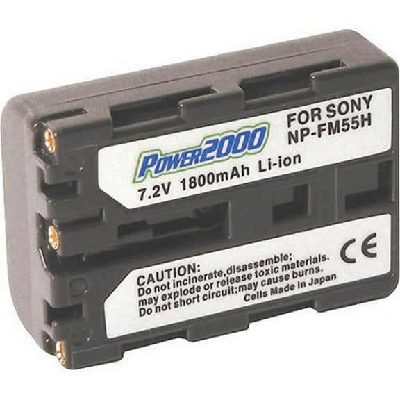 Power2000 NP-FM55H 7.2V 1800mAh Rechargeable Lithium-Ion Battery for Sony Camera