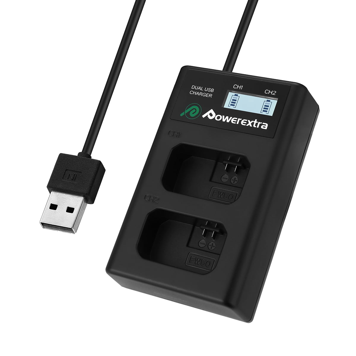 NP-FW50 LCD Battery Charger for Sony Alpha A6500 A6300 A6000 A7r