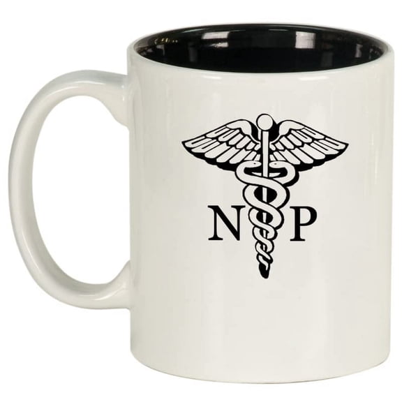 NP Nurse Practitioner Caduceus Nurse Preceptor Ceramic Coffee Mug Tea Cup Gift (11oz White)