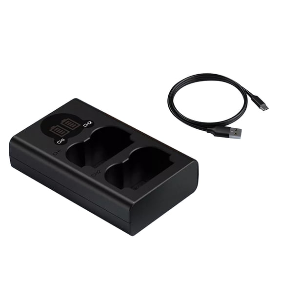 NP-W235 Battery Charger with Dual-Slot LCD Screen for Fujifilm 8.4V TAPDRA Spare Part