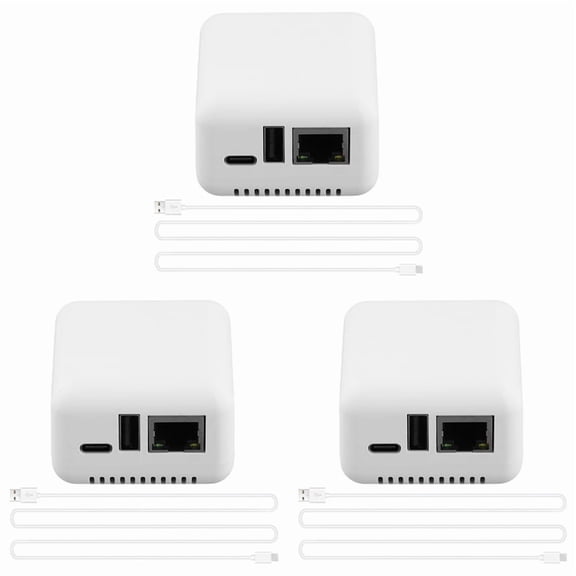 NP330 3-Pack Print Server for USB 2.0 Printers, Cloud Printing Ready, Compact 2.16 x 2.16 x 1.18 in, White