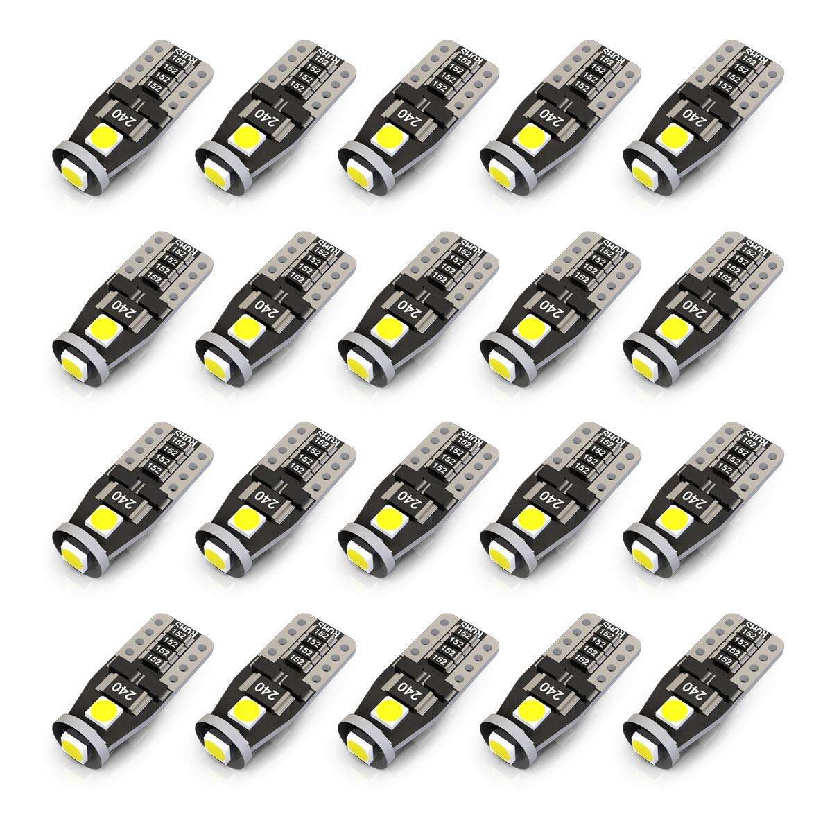 Similar)NPAUTO 3pcs Smoked Cab Marker Lights White 30 LED Roof Top