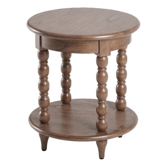 NPD Furniture Ensley Wood Accent Table in Walnut