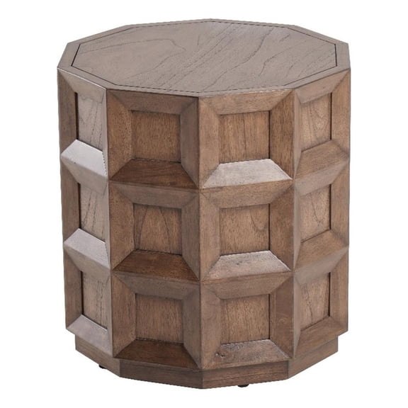 NPD Furniture Finnan Wood Accent Table in Walnut