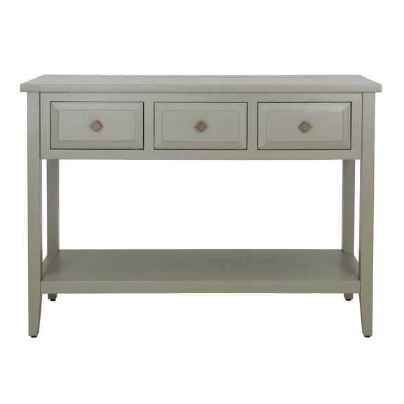 NPD Furniture Wexford 3in Wood Drawer Console Table in Sage Green
