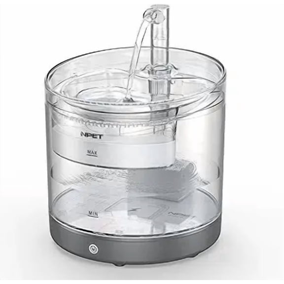 NPET Automatic Cat Water Fountain Cordless, 54oz/1.5L Wireless Pet Water Fountains with Ultra Quiet Pump for Cats Indoor