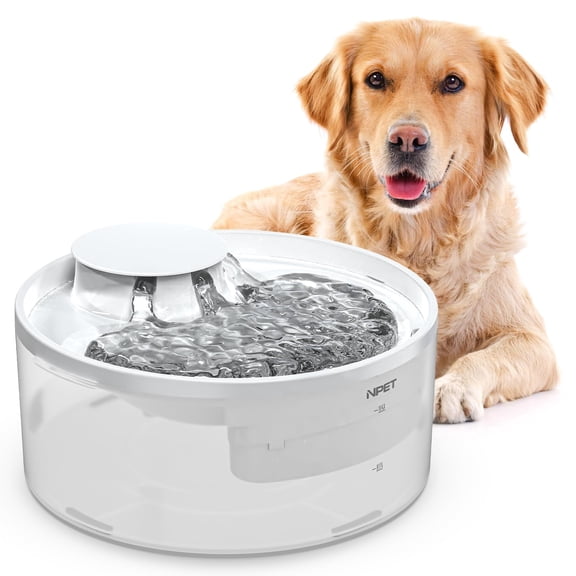 NPET Dog Water Fountain,169oz/5L Anti Splash Automatic Pet Drinking Fountain