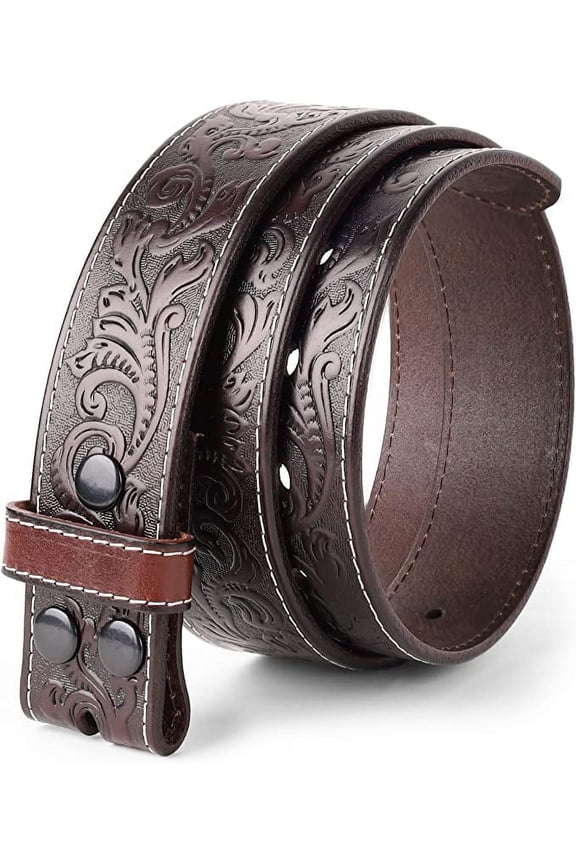 NPET Full Grain Western Engraved Tooled Men Leather Belt