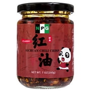 NPG Classic Sichuan Chili Crisp 7 Ounces, Hot and Tingling, Crunchy Fried Hot Chili Peppers Oil Sauce, Ready to Eat and Use as Topping, Sauce, Condiment