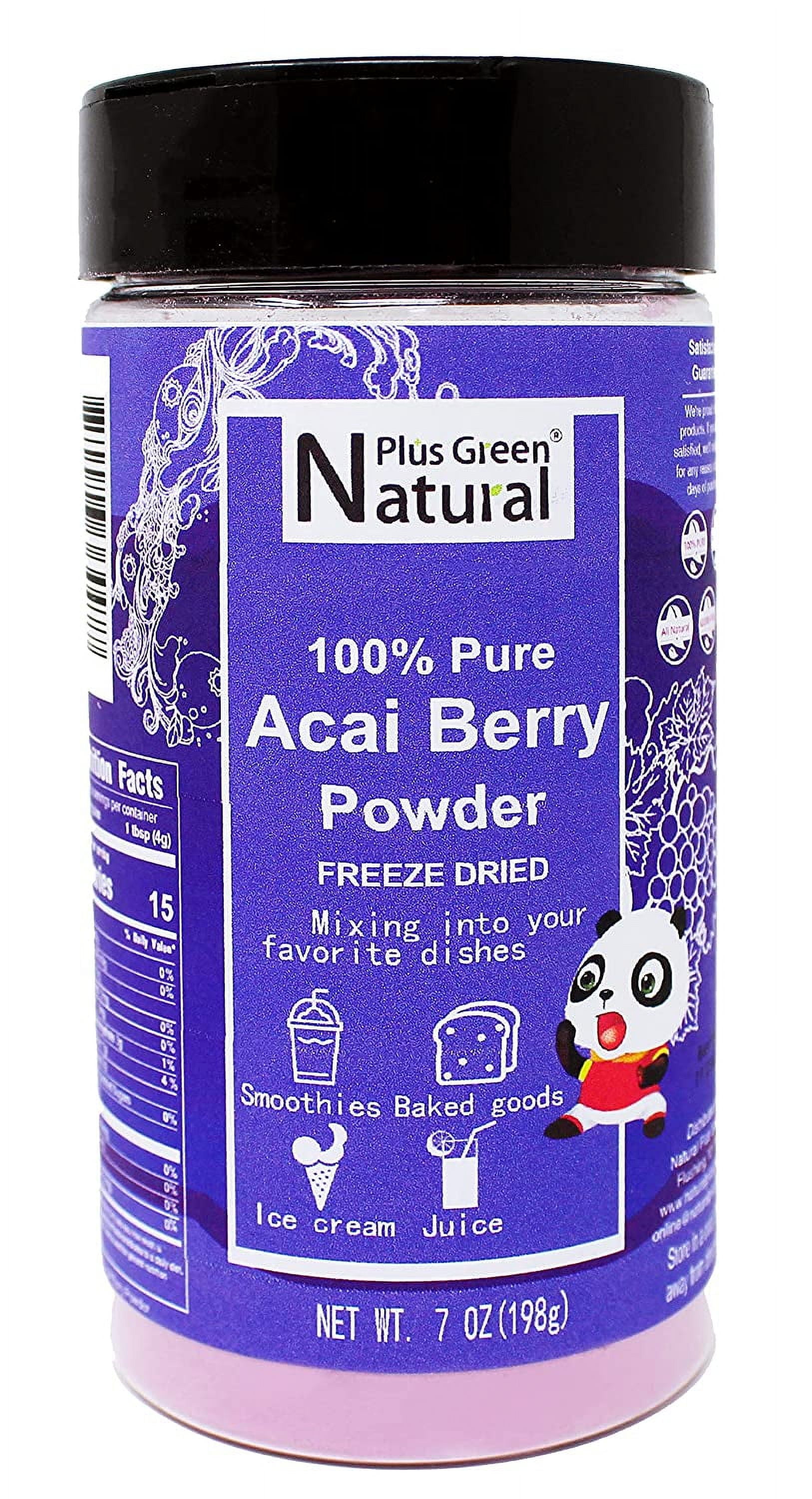 NPG Freeze Dried Acai Berry Juice Powder 7 Ounces, Superfood Acai Berries Purple Powder for Drinks and Food Coloring, All Natural for Frozen Fruit Smoothie, Vegan Non-GMO, No Added Sugar