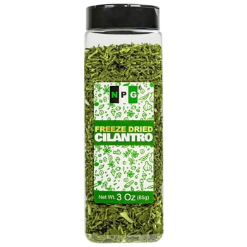 NPG Freeze-Dried Cilantro Leaves 3 Oz, Fresh Dehydrated Coriander Flakes, Dhania Leaves, Lime Seasoning, Mexican Spices, Perfect for Cooking, Soups, Salsas, and Garnish