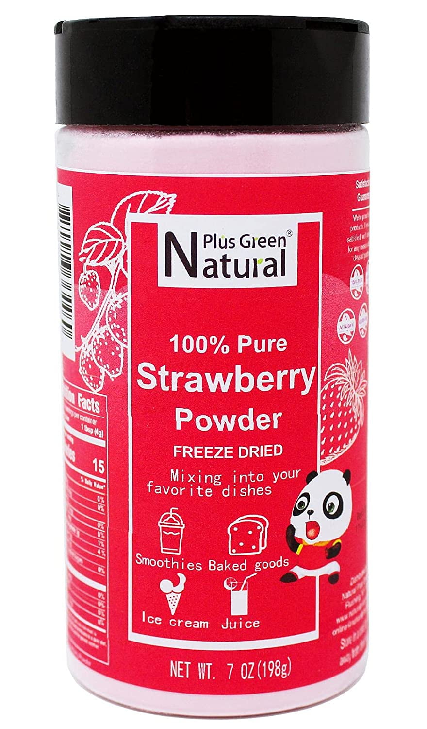 NPG Freeze Dried Strawberry Juice Powder 7 Ounces, Dehydrated Fresh ...