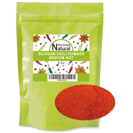 NPG Premium Sichuan Chili Powder 8 Ounces, Medium Hot, Fine Ground Seedless Szechuan Red Chili Pepper Powder Bulk,  for Making Kimchi, Chili Oil, Stir-fry, Pizza, Salads, and Tacos
