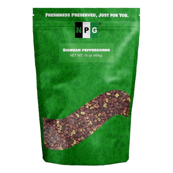 NPG Premium Szechuan Red Peppercorns Sichuan Whole Peppercorns 16 oz, A Mouth-numbing Spice, Red Sichuan Peppers for Kung Pao Chicken, Mapo Tofu, and Chinese Cuisine
