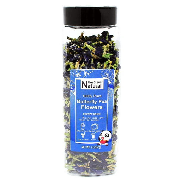 NPG Pure Dried Blue Butterfly Pea Flower Tea 2 Ounces , Whole Butterfly