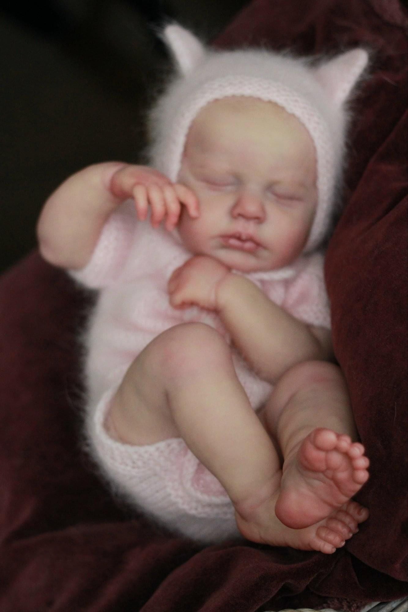 NPK 19inch Soft Body Newborn Baby Reborn Doll Loulou Lifelike Soft