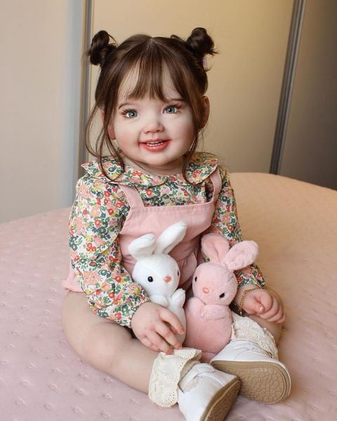 NPK 28inch Huge Toddler Size Already Painted Finished Reborn Doll Cammi 3D Skin Visible Veins Collectible Art Doll Christmas gift, birthday gift