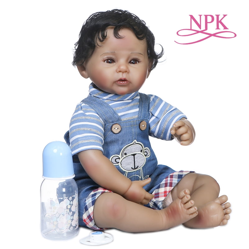 TERABITHIA 20 Inch Realistic African American Reborn Baby Doll - Lifelike Boy Doll With Soft Body & Dark Brown Skin - View #8