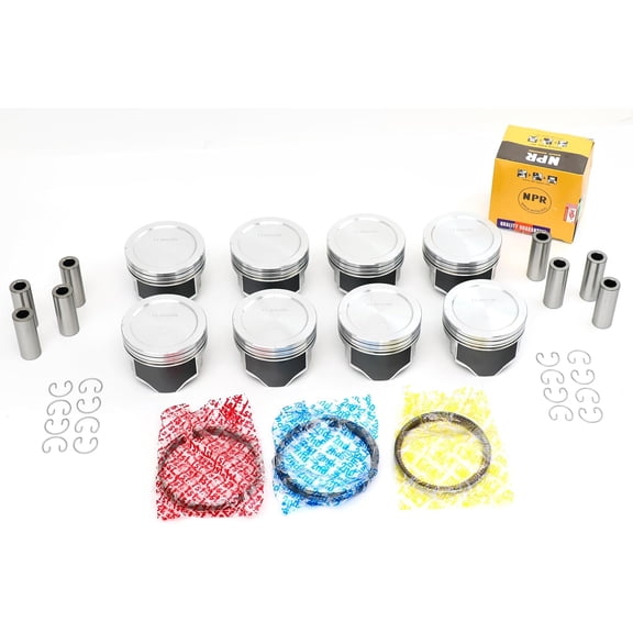 NPR Stock Replacement Pistons with Rings | Fits 2005-2006 5.3L LM7 & L59 Engines | Standard Bore Dished Pistons | OEM-Style Piston & Ring Set for GM 5.3L Applications