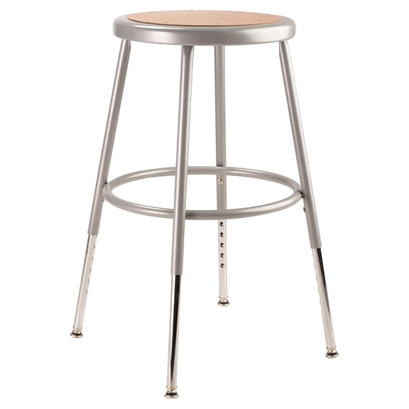 NPS 18" Adjustable Height Steel Stool, Grey