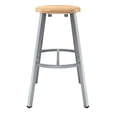 thumbnail image 1 of NPS 30" Titan Stool Solid Wood Seat Grey Frame, 1 of 3