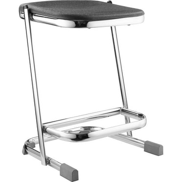 NPS 6600 Series 22" Ergonomic Modern Metal Elephant Z-Stool in Black/Chrome