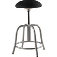 thumbnail image 1 of NPS 6800 Series 18-25" Swivel Metal Designer Stool with Black Seat in Gray, 1 of 5