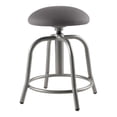 thumbnail image 1 of NPS 6800 Series 18-25" Swivel Metal Designer Stool with Charcoal Seat in Gray, 1 of 5