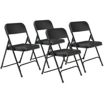 NPS 800 Series Premium Lightweight Plastic Folding Chair, Black (Pack of 4)