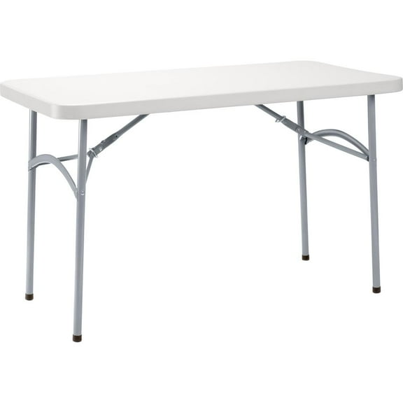 NPS BT2000 24x48" Modern Plastic Heavy Duty Folding Table in Speckled Gray