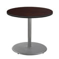 thumbnail image 1 of NPS Cafe Table 36"R Round Base 30"H Particleboard Grey Frame Mahogany Top, 1 of 4