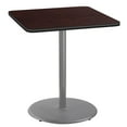 thumbnail image 1 of NPS Cafe Table 36" SQ Round Base 42"H Particleboard Grey Frame Mahogany Top, 1 of 4