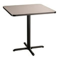 thumbnail image 1 of NPS Cafe Table 36" SQ X Base 36"H Particleboard Black Frame Grey Top, 1 of 3
