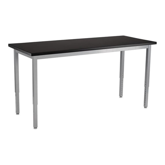 NPS SLT 8 Series 24x60" Metal Science Lab Table with Chem-Res Top in Black