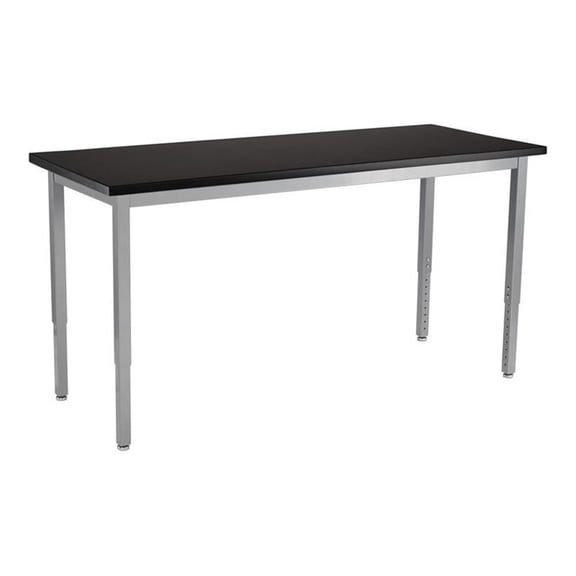 NPS SLT 8 Series 30x60" Metal Science Lab Table with Chem-Res Top in Black