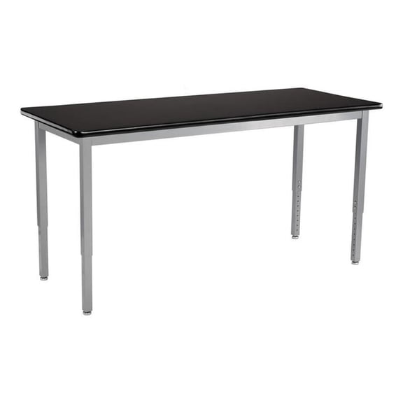 NPS SLT 8 Series 30x60" Metal Science Lab Table with HPL Top in Black