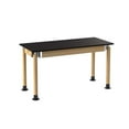 thumbnail image 1 of NPS Signature Series 54" Modern Wood Science Lab Table with Chem-Res Top in Oak, 1 of 4
