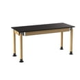 thumbnail image 1 of NPS Signature Series 24x60" Science Lab Table with Chem-Res Top in Oak, 1 of 4