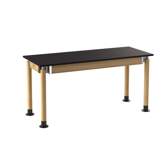 NPS Signature Series 24x60" Science Lab Table with Chem-Res Top in Oak