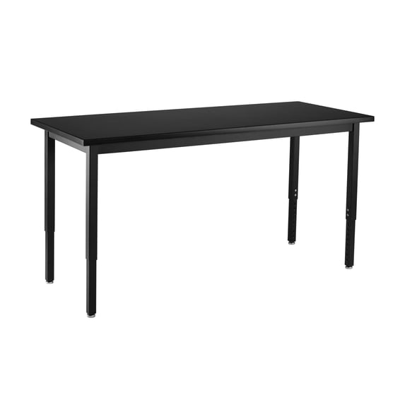 NPS SLT 3 Series 30x60" Metal Science Lab Table with Chem-Res Top in Black