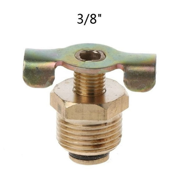 NPT 1/4" 3/8" 1/2''Solid Brass Drain Valve Compressor Air Tank Port Fittings Water Drain Valve Replacement Part ,Stable Performance